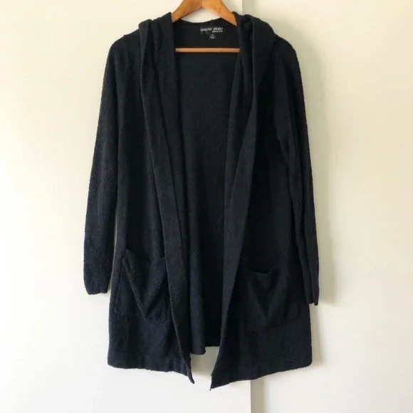 Barefoot Dreams CozyChic Lite Black Cardigan Size L/XL - Picture 2 of 6